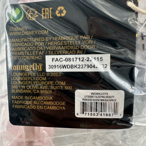 Loungefly Disney Princess Sleeping Beauty Scene Mini Backpack NEW/ sealed - Picture 10 of 10